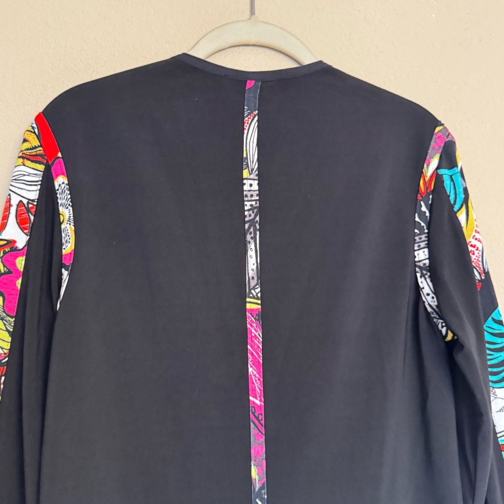 Joseph Ribkoff Vtg Jacket Top Vibrant Color Floral Print Hibiscus Women Size 12 - Picture 12 of 14